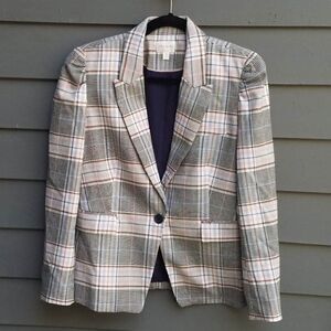 NWT!! Riley & Rae Multi Color Plaid Blazer Size 8